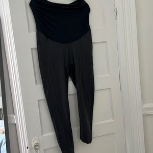 Spanx faux leather maternity leggings